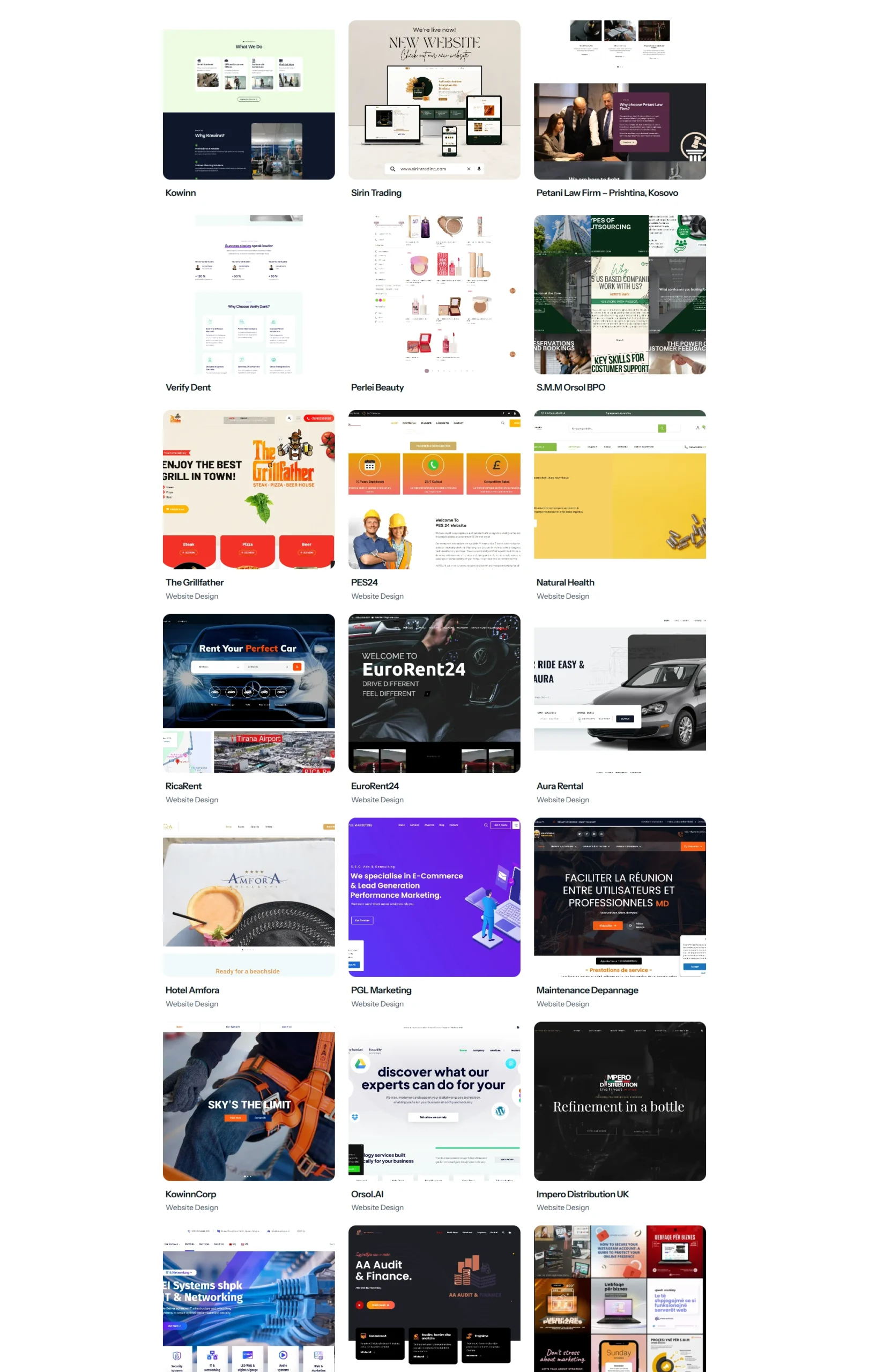 UPWeb Design Showcase